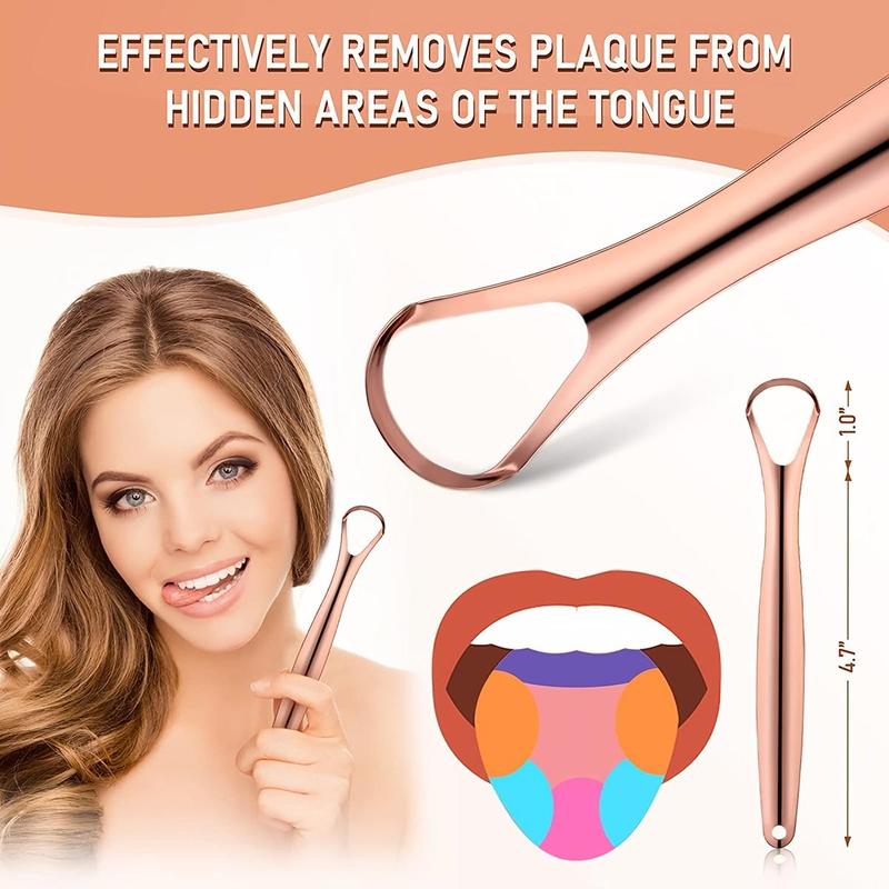 Product Introduction of Stainless Steel Tongue Scraper Set, 3pcs/set Fresh Breath Tongue Scraper, Tongue Cleaner, Oral Care Kit for Adults, Hygiene Products 10