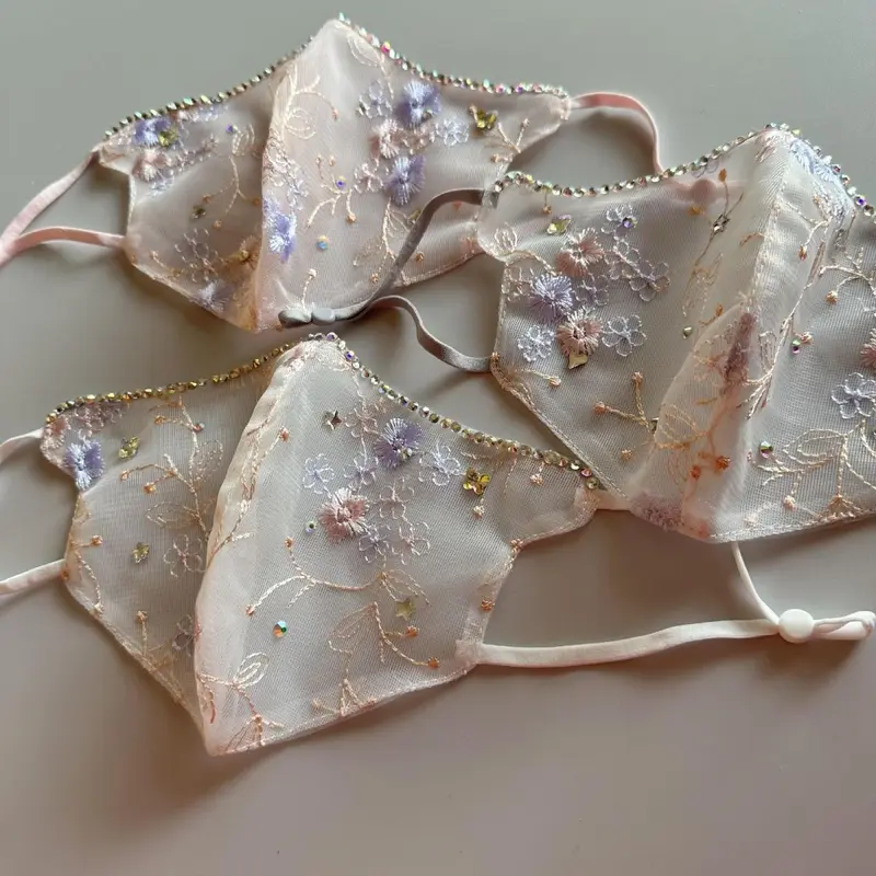 Khẩu Trang Chống Nắng, Nữ, Ren Mỏng, Thoáng Khí, Thời Trang 2
