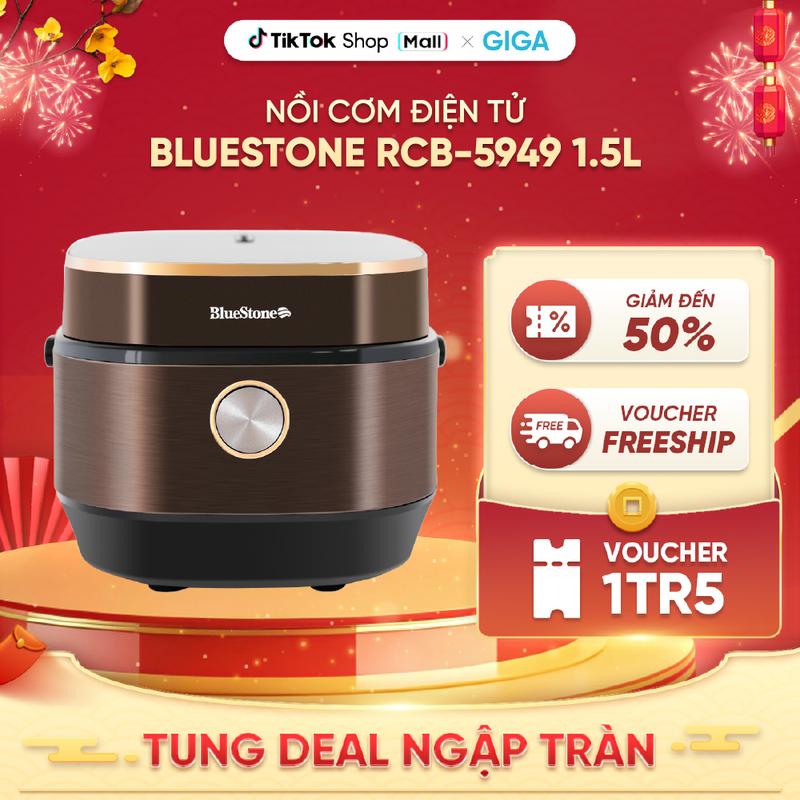 Nồi Cơm Điện Tử BlueStone RCB-5949 1.5 Lít - Công suất 860W