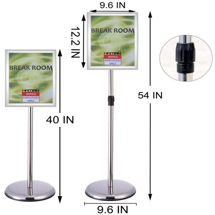 Jual Standing Sign Frame Floor Stainless Frame Display Stand Display ...