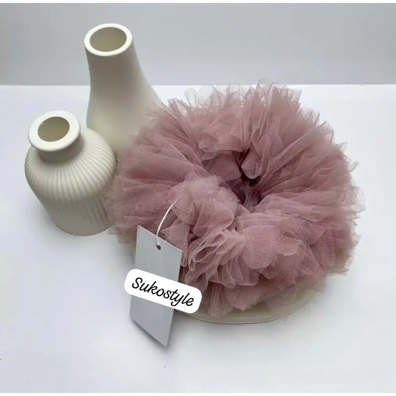 sepecial Special PROMO CEPOL PREMIUM HIJAB/SCRUNCHIE HIJAB/IKAT RAMBUT/JUMBO/SUKOSTYLE soft tule Premium Gread A