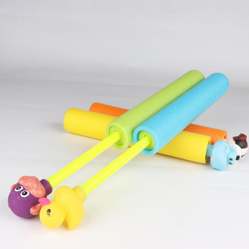 Product Introduction of Summer Beach Water Toys Children's Pull-out Foam Water Animal Head High Pressure Water  Interesting Outdoor Toys 4