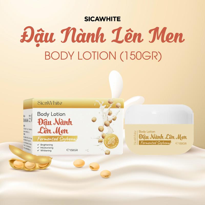 [D28][BODY] Kem Body Đậu Nành Lên Men (150gr) Mix Hạt Vitamin  - Dưỡng Sáng Hồng Da