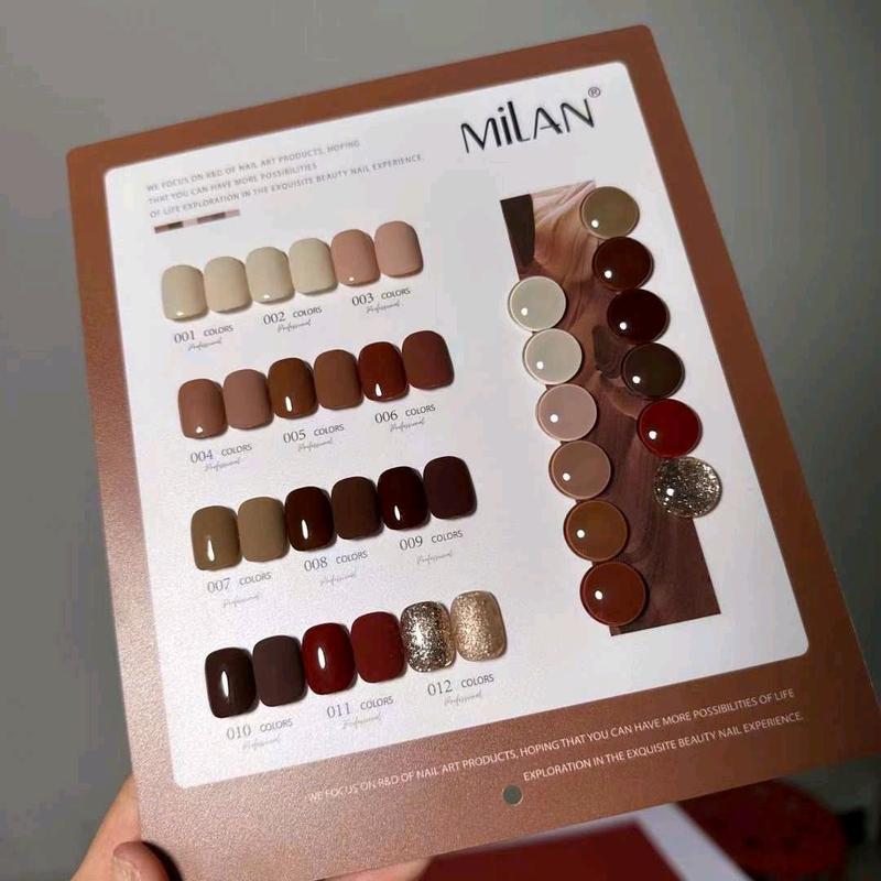  Sét tông nâu Milan 12 chai 15ml tặng bảng màu đi kèm 