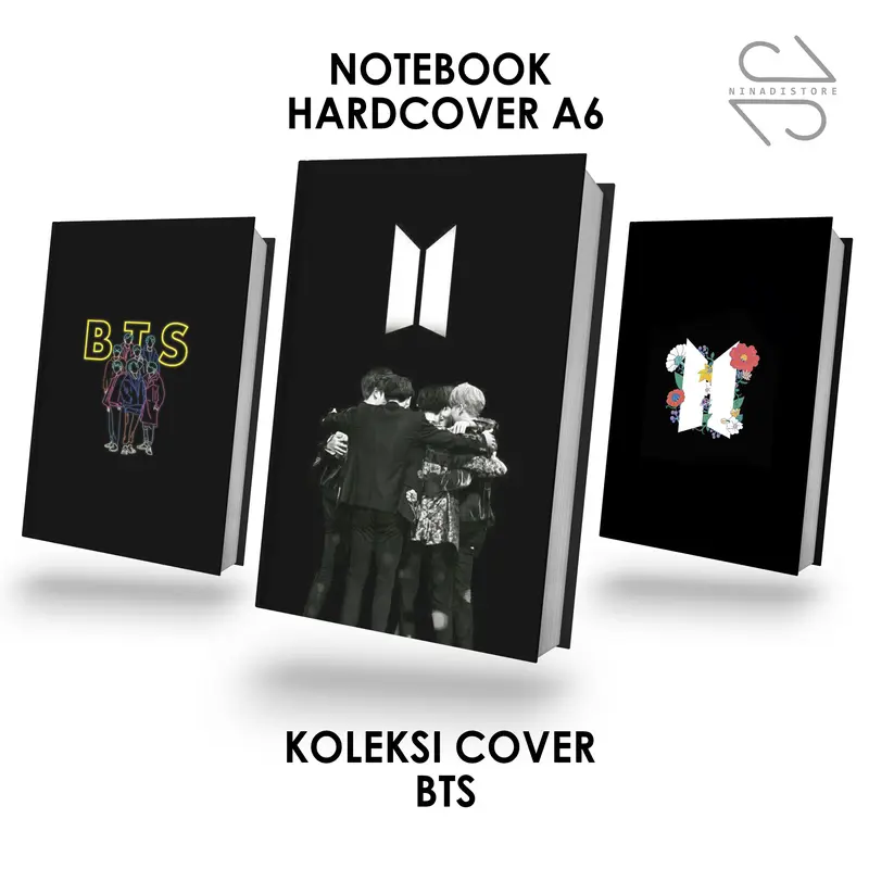 Pocket Book/Notebook Hardcover A6 isi polos dan garis Gambar BTS 0