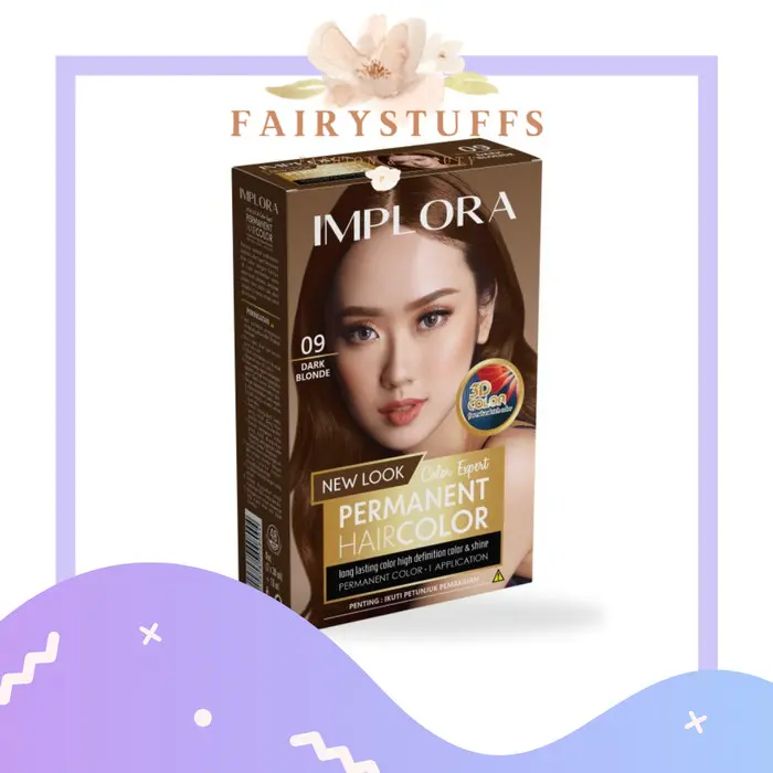 Implora New Permanent Hair Color Semir Cat Pewarna Rambut Dark Blonde 0