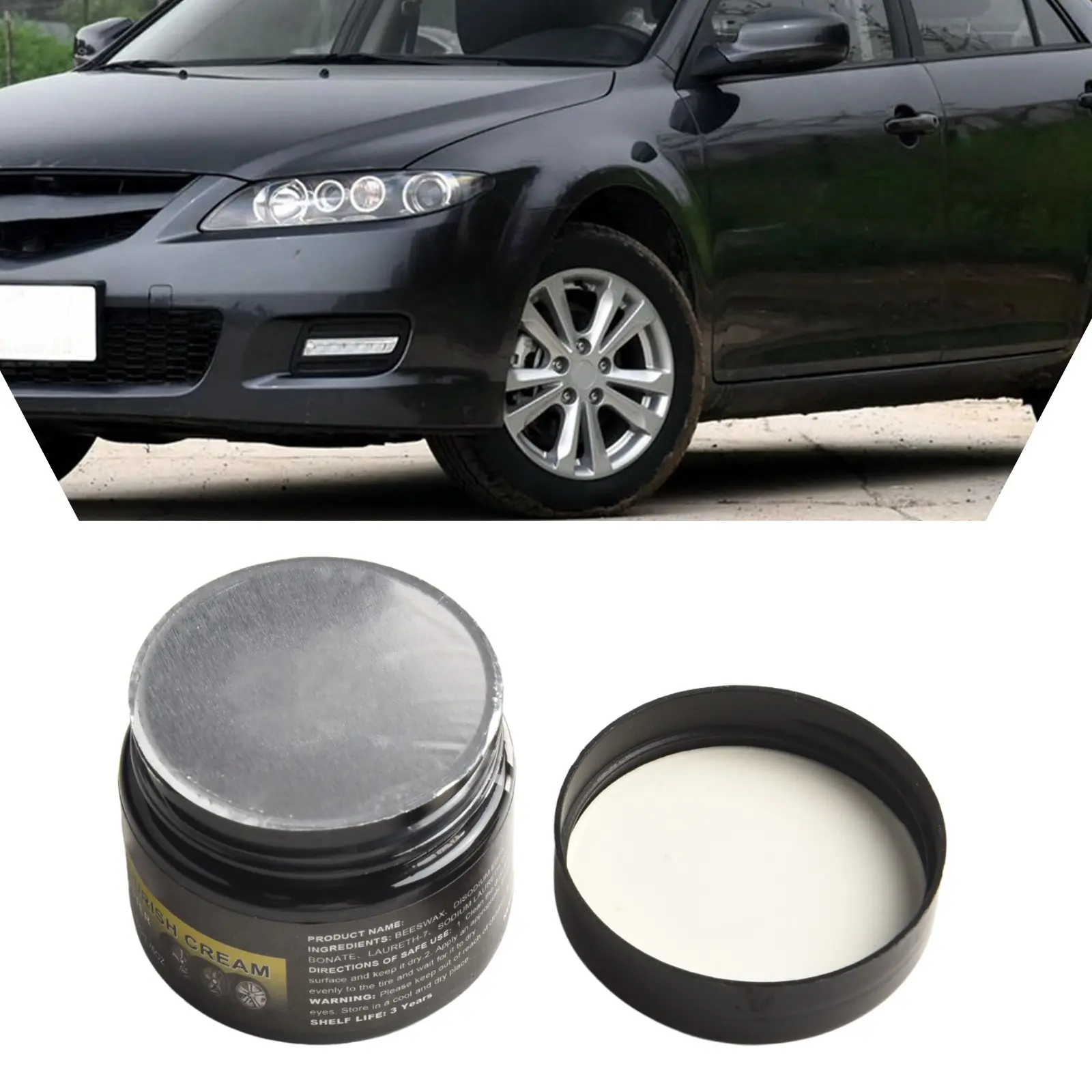 Car Tire Nourish Wax Cream Waterproof Truck Tire Polishing Wax Dirty-resistant
