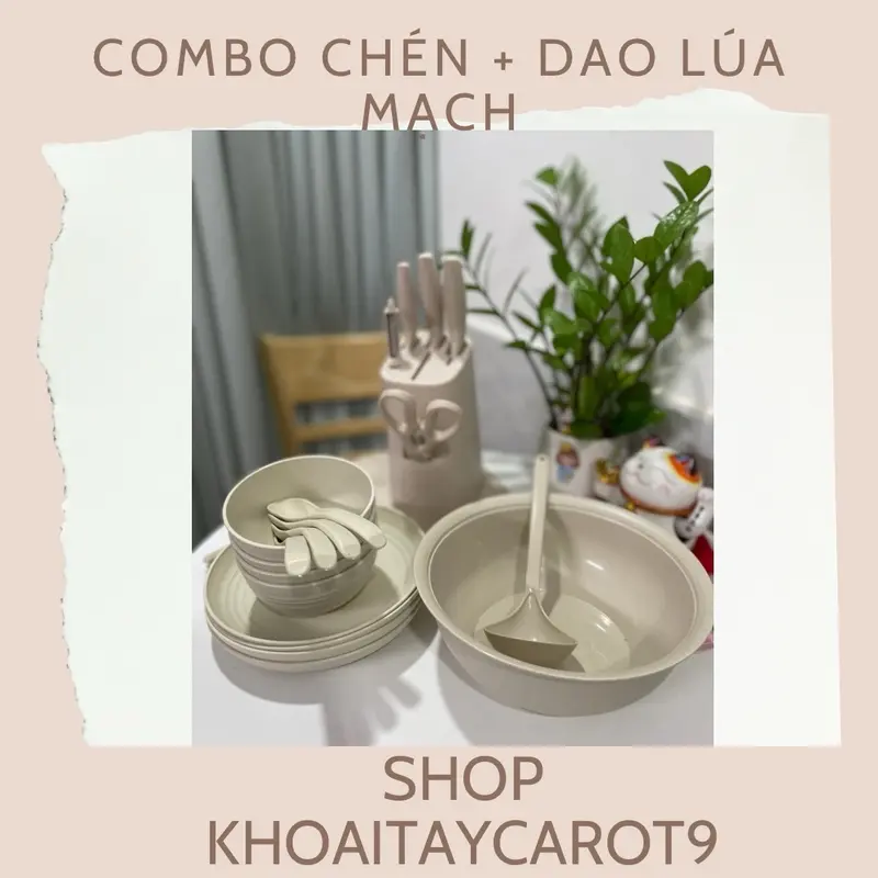 COMBO CHÉN VÀ DAO LÚA MẠCH FULL MÓN Y HÌNH 6