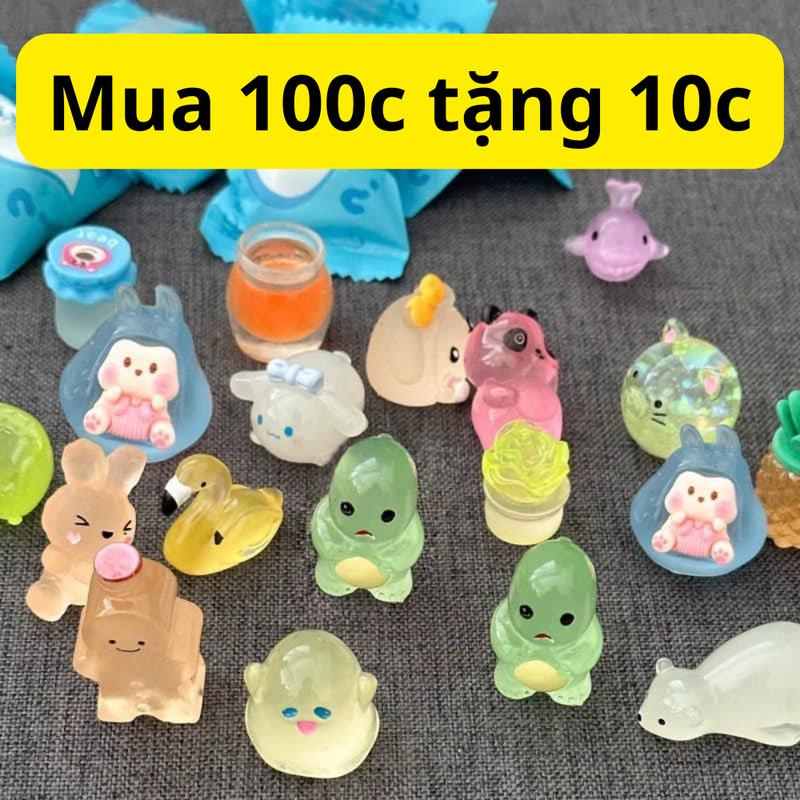  Set 100 Túi Mù  Tặng 10 túi  size mini 1-3cm   Kẹo Mù Bí Mật Bất Ngờ Dạ Quang Phát Sáng Bóc Quà Tặng Mini Đồ Chơi MM202 