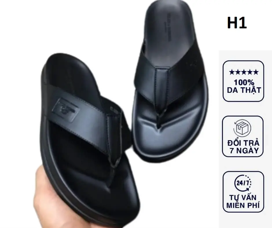 dép da nam xỏ ngón doctor chính hãng cao cấp 2025 đế doctor khâu chỉ toàn bộ chắc chắn hotrend H1