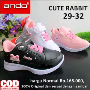 spatu sekolah Ando cute rabbit original cewek Santai