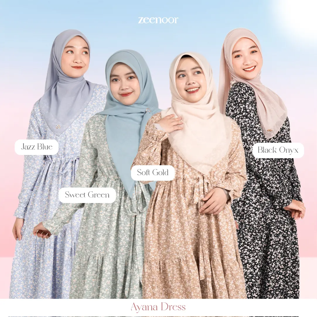 Zeenoor Ayana Dress - Gamis motif by Cacillliaaaaa