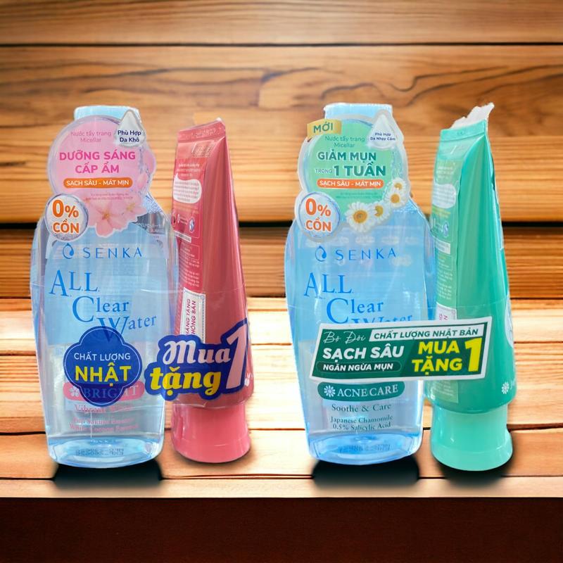 [Mua 1 tặng 1] Nước Tẩy Trang Senka A.L.L Clear Water 230ml + Sữa Rửa Mặt Senka 120g
