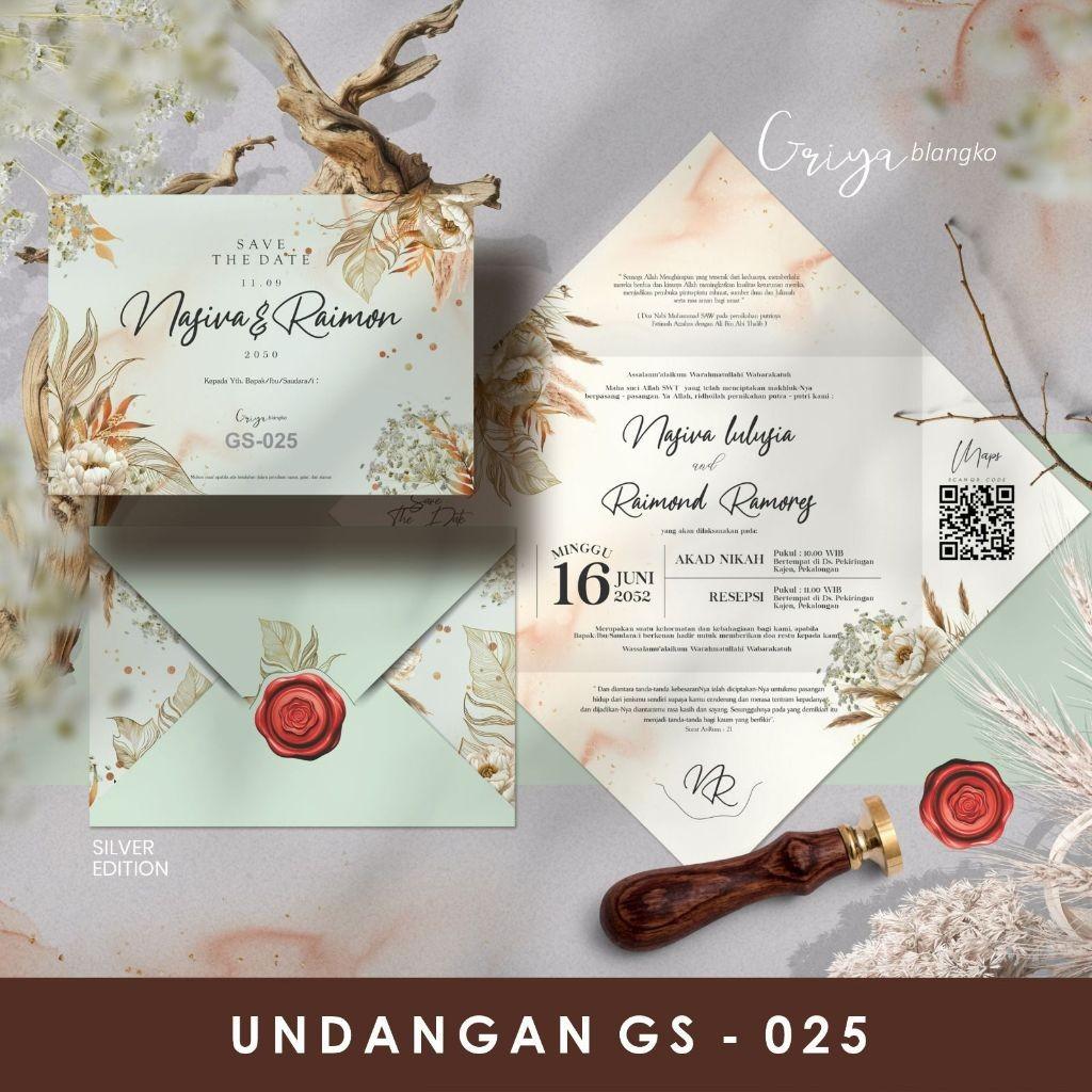 Undangan Pernikahan GRIYA GS 025 Elegan Modern Paket Lengkap 100 PCS Gratis Label & Plastik - JanjiKita | Default