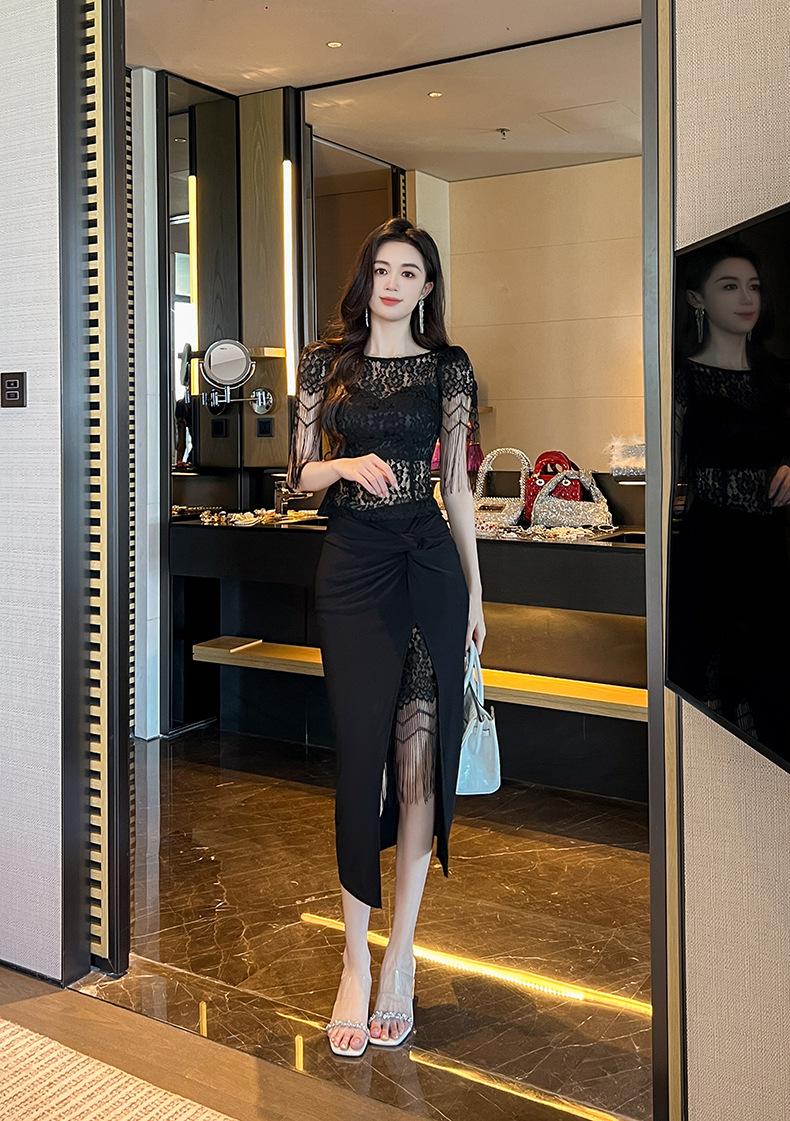 Product Introduction of Áo Sơ Mi Ren Thiết Kế Hotie Kiểu Pháp, Tay Áo Tua Rua Nhìn Xuyên Thấu, Hàng Mới Về, 20504 Nữ Top Women Shirt Umi 16