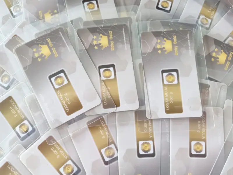 LOGAM MULIA BABY GOLD 0.001 GRAM EMAS MINI 24K isi 10 PCS 4