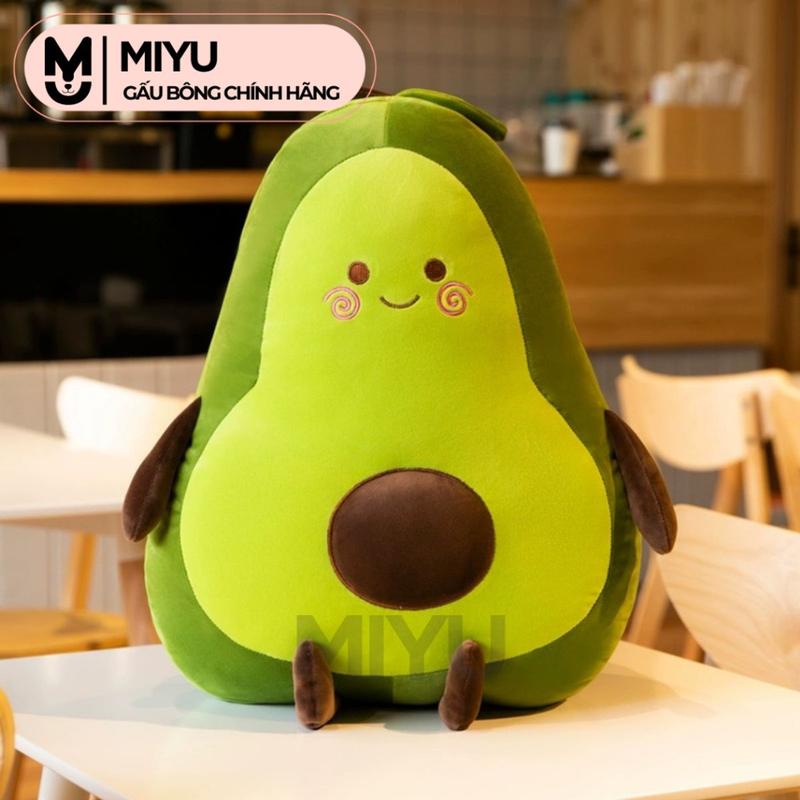 Gấu Bông Bơ Tròn MIYU - Quả Bơ Xanh Đáng Yêu - Thú Nhồi Bông Cao Cấp - Thú Bông Chất Vải Siêu Mịn - An Toàn Với Trẻ Em 8