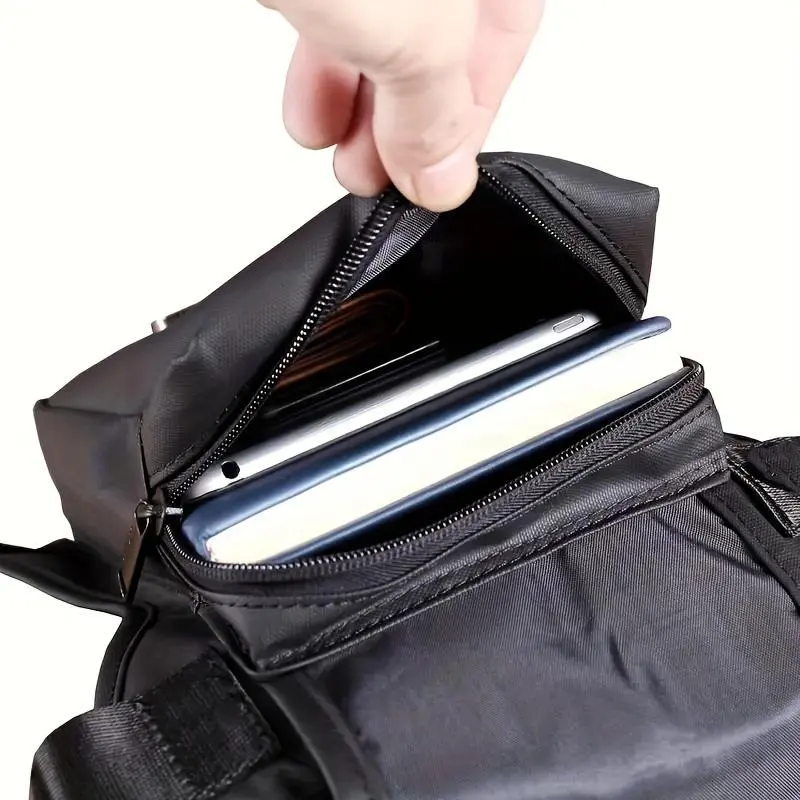 Men's Fashion Waterproof Oxford Cloth Chest Bag, Multipurpose Motorcycle Rider Travel Waist Bag, Universal Motorcycle Accessories for Men 2