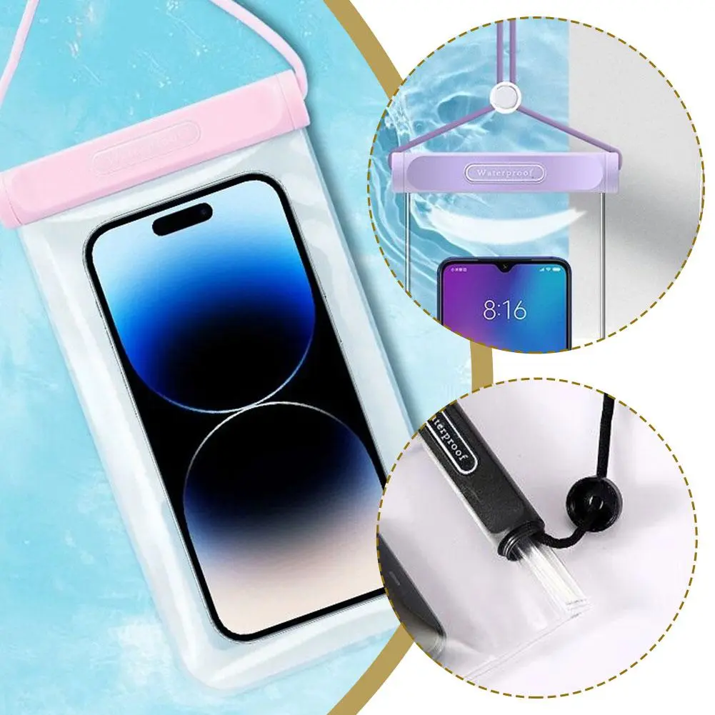 Universal Waterproof Underwater Case Dry Pouch For Smartphone Glow In The Dark Waterproof Case Waterproof Travel Waterproof Phone Case