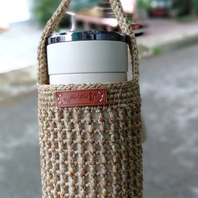 Túi đựng bình giữ nhiệt ngang đáy 10cm cao 20cm Bag vải có thể gập lại 1