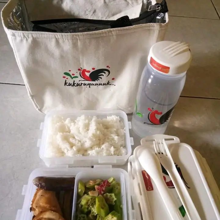 Tempat Makan Set Kukuruyuk Soft Lunch Kit Lunchbox Set 1