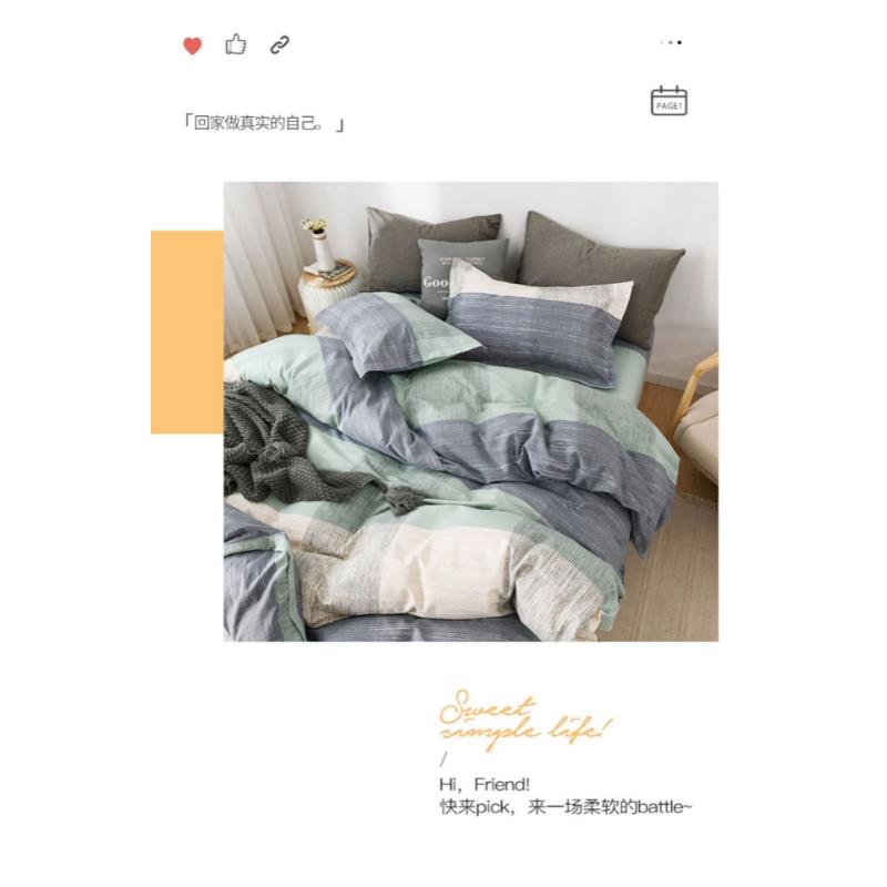 Product Introduction of Bedsheet Three-piece Set, Pillowcase, Quilt Cover, Single Four-piece Set, Student Dormitory Brushed Ins Style Three-piece Set 14