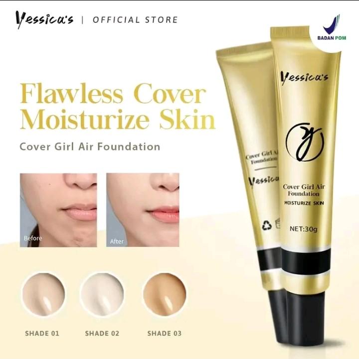 FYC- Jesica's Waterproof Foundation Cover Girl Air Moisturize Skin Tahan Lama 0