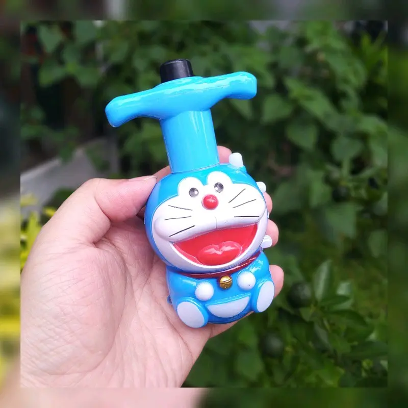 mainan gasing led plus music Laba-laba spiderman SpongeBob doraemon iron man captain AMERIKA bola Gyroscop ufo flasing hello kitty bebek unicorn hadiah anak mainan tradisional gading led bercahaya 5