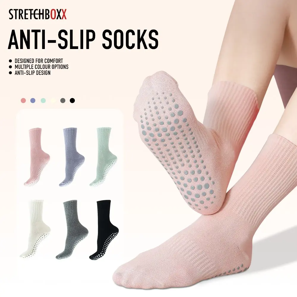 StretchBoxx Premium Mid-Length Socks: Anti-Slip Enhanced Comfort and Stability for Active Wear