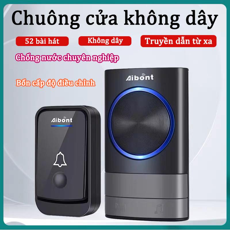 Chống thấm chuông cửa không dây thông minh 52 loại âm nhạc 4 mức điều chỉnh âm lượng