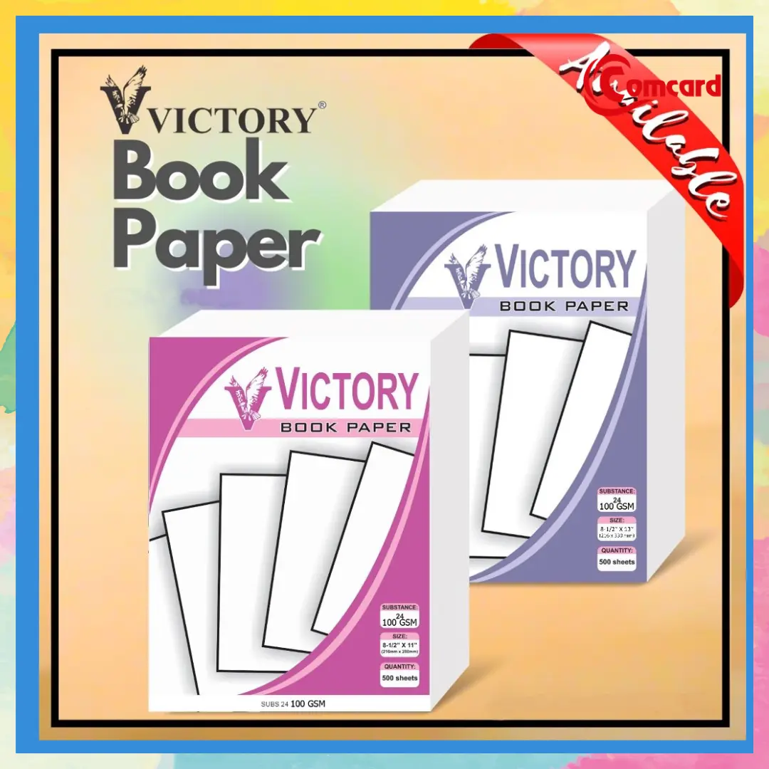 [100 GSM] S-24 VICTORY Bookpaper White Shade Bond Paper Book Paper 500 Sheet Short Long | CPM