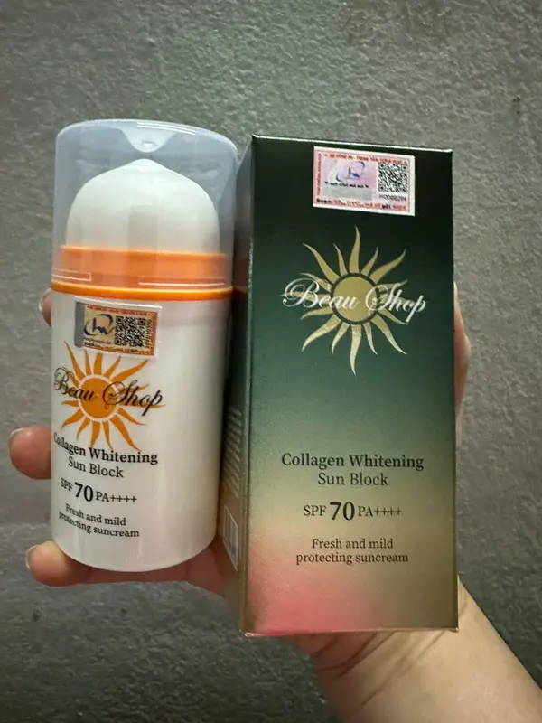 KEM CN COLLAGEN-BEAUSHOP WHITENING- SUN BLOCK/SPF-70 PA ++++ 1