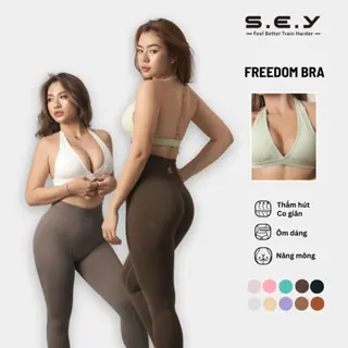 Áo Bra sport tập gym yoga nữ SEY FREEDOM xẻ V thoáng mát