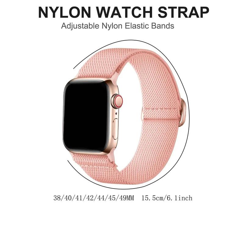 Stretchy Solo Loop Band, Soft Comfortable Nylon Elastic Braided Strap Wristband, Soft Nylon Watch Band for iWatch Series Ultra 9 8 7 6 5 4 3 2 1 SE 2