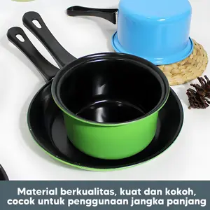 Set 2 Pcs Fry Pan 20CM Milk Pan 16CM / Panci Teflon 2in1 Kitchenware