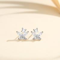 Gambar TX084 [COD] Anting Stud Tusuk Kristal Kupu-kupu Titanium Steel Emas Anting Fashion Aksesoris Perhiasan - TX084-Perak dari LM Pearly Jewelry Kota Bekasi 1 Tokopedia