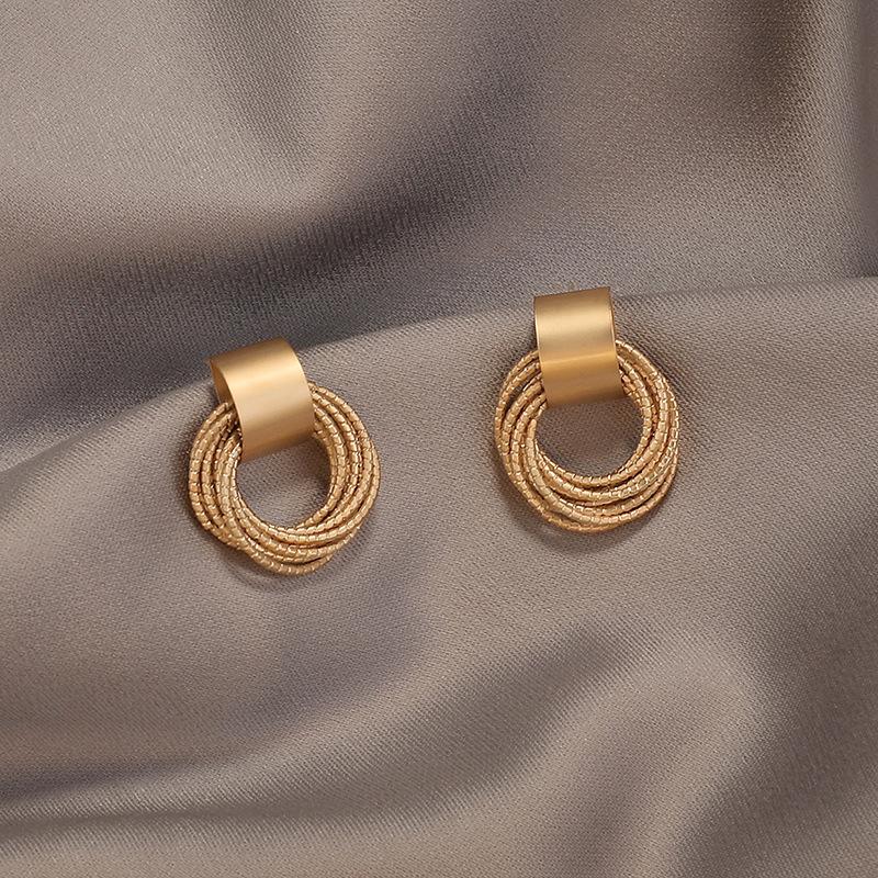 Product Introduction of Sterling Silver Needle Exaggerated Geometry Stud Earrings for Women Affordable Luxury Fashion Elegant High-Grade Earrings Metal Earrings 42