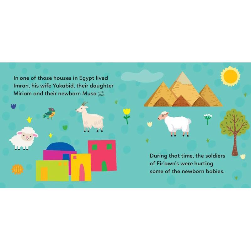 Product Introduction of original Baby's First Quran Stories (BOARD BOOK): THE TWO GARDENS & PROPHET IBRAHIM/YUSUF/YUNUS/AYYUB/DAWUD/ADAM/NUH/MUSA/CREATOR 7