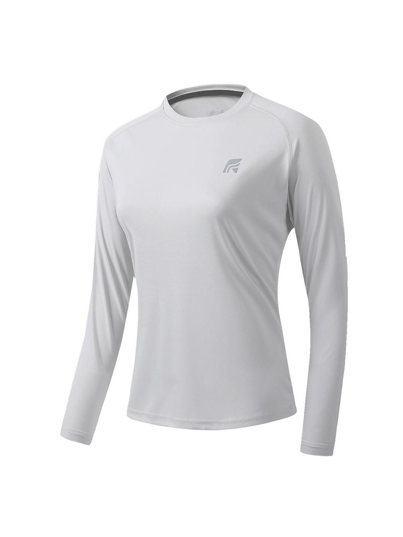 Product Introduction of Women's   Long Sleeve Sports Tee, Casual Sporty Round Neck T-shirt for Yoga Gym Workout, Ladies Sportswear for All Seasons 6