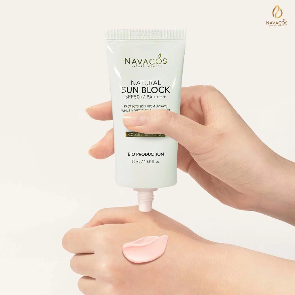 Kem chống nắng Navacos Sunscreen - Kem Chống Nắng Phổ Rộng SPF50+ PA++++ Dưỡng Ẩm Kiểm Soát Dầu 50ml