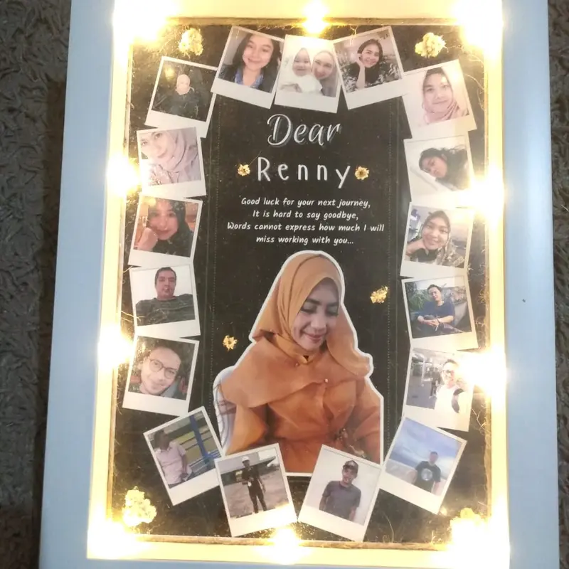 Bingkai cepat frame 3D Lampu LED 35x25 cm & Jam/Buket foto/Flower in frame 3D/premium/Buket Bunga/gift/jumbo/Bingkai foto A4/Terlaris & termurah/Wedding,Tunangan,Wisuda,Hajatan,Ultah,Anniversary 6