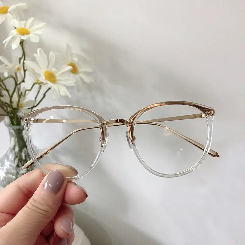 Kính cận thời trang mắt tròn phong cách Hàn Quốc - Kính giả cận Unisex 019 1