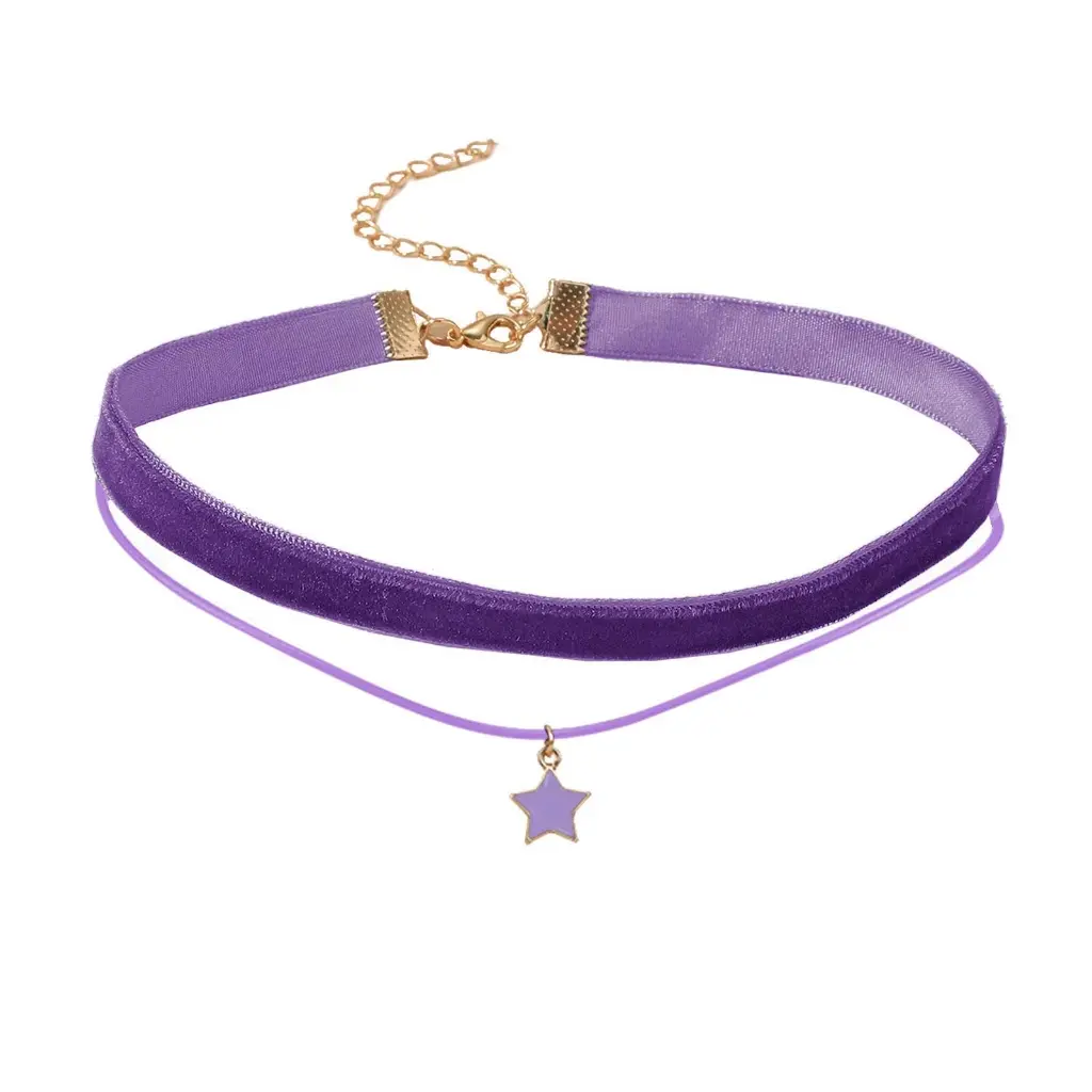 Vòng Cổ Choker, Phong Cách Cổ Điển Với Mặt Dây Chuyền Ngôi Sao Hình Ngôi Sao Năm Cánh, Vòng Cổ Nhiều Lớp, Dành Cho Phụ Nữ