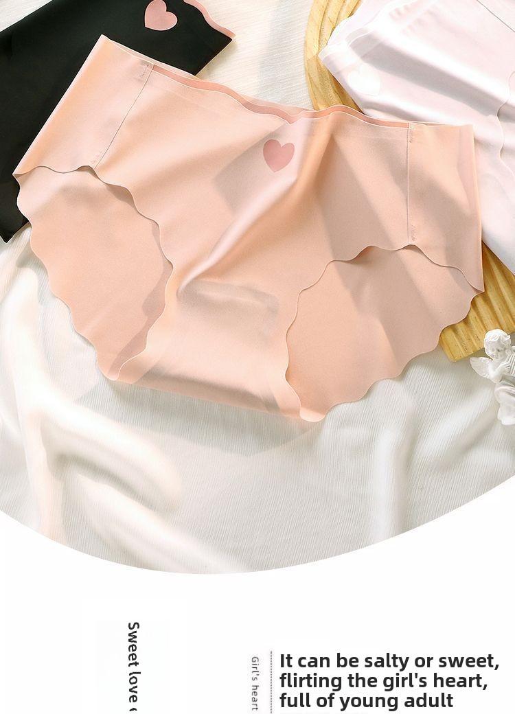 Product Introduction of Mid-Waist Triangle Panties Summer Ice Silk Non-Marking Panties Female Thin Section Quick-Drying Graphene Antibacterial 2