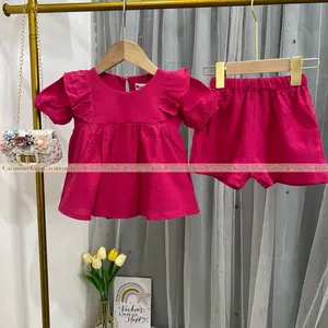 { Calibrary } Set Linen Anak RUFFLE PEPLUM | setelan anak perempuan | Fashion anak
