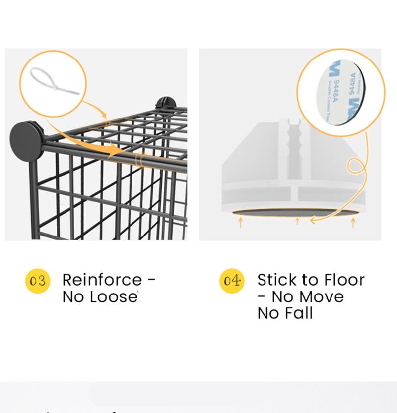 Product Introduction of [Free Gift By Clip T & C]~ Hajetso Extra Large 12 Cubes Steel Wire Cat Cage Cat Rest Play House with Doors and Stair 4