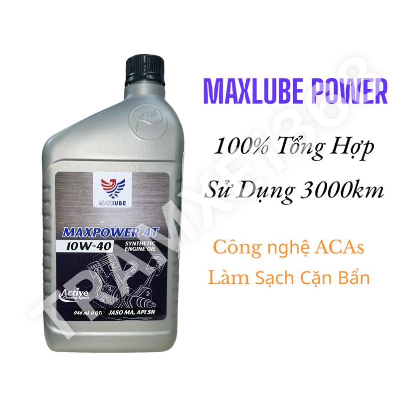 Dầu Nhớt Maxlube MaxPower 4T 10w40 SN cho Xe Máy Exciter Winner Sirius Wave Future
