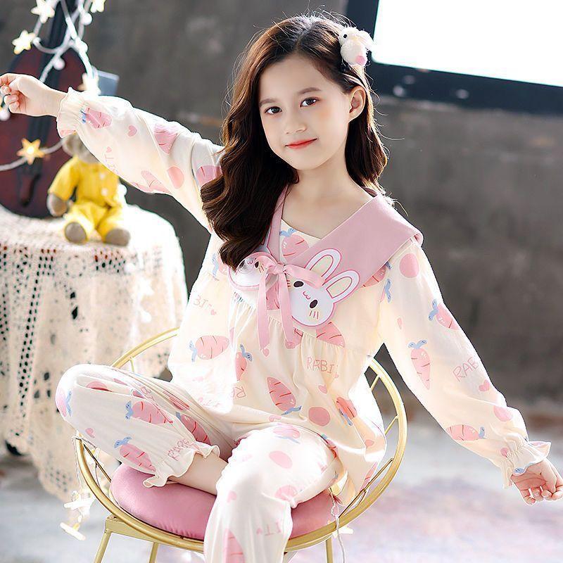 Product Introduction of Đồ Ngủ Trẻ Em Mới, Thời Trang Phong Cách Nhật Bản, Dễ Thương, Bé Gái, Đồ Mặc Nhà Mỏng, Bộ Đồ Hai Mảnh, Có Thể Mặc Bên Ngoài 9