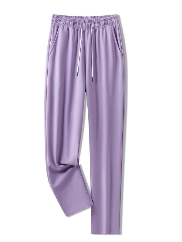 Women's Solid Color Sports Joggers, Casual Comfy Breathable Straight Leg Pants for Yoga Gym Workout Running, Ladies Sportswear for All Seasons 4