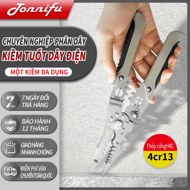 Kìm tuốt dây điện đa năng Tonnifu, Thép không gỉ Nhiều chức năng